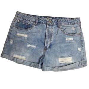 Forever 21 distressed high waist denim shorts